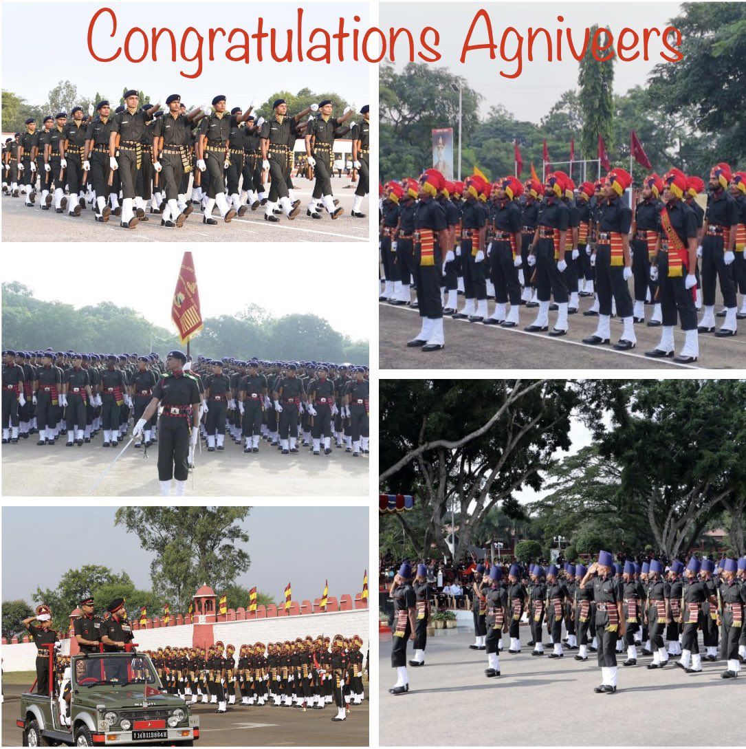 IaSouthern's tweet photo. Passing out Parade of 2nd batch #Agniveers held at
#EME Centre
#MEG& Centre
#BEG& Centre
#Mahar Regimental centre & #ArtyCentre, #Hyderabad
Proud parents received the #GauravPadaks & witnessed their sons transform to #Soldiers
#IndianArmy
#Agnipath
#OnPathToTransformation https://t.co/DotoaBAhmg