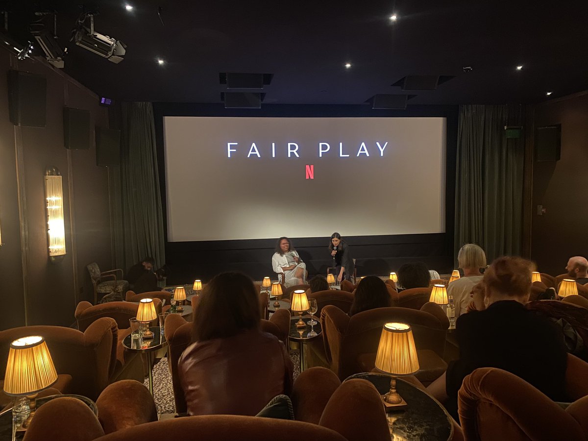 A fantastic screening of #FairPlaymovie by @Netflix at @sohohouse last night ! Great to see exceptional #femaledirectors and writers platformed. @Chloe_Domont work is crisp, concise and masterpiece in using every bit of space on the screen in 24 seconds to dissect gender dynamics