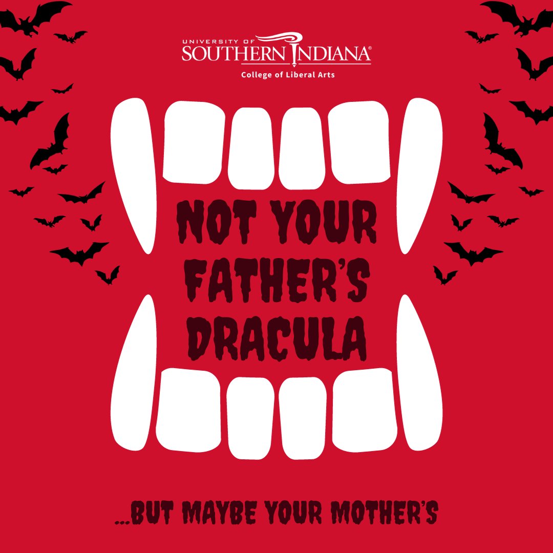 Are you ready for USI's first theatre production of the year?! Come see Kate Hamill's “feminist revenge fantasy” Dracula, directed by our own Eric Altheide, Professor of Theatre. 
For more information on tickets and show times visit usi.edu/news/releases/…