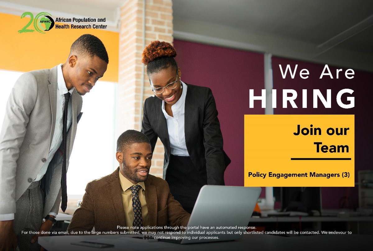 aphrc's tweet photo. Want to be part of the winning team #IAmAPHRC ? #IkoKaziKE #ikokazi..Visit https://t.co/wpI9i3Jyvw to apply.

#WeAreAfrica  #IAmAPHRC https://t.co/xxtzZHrmbX