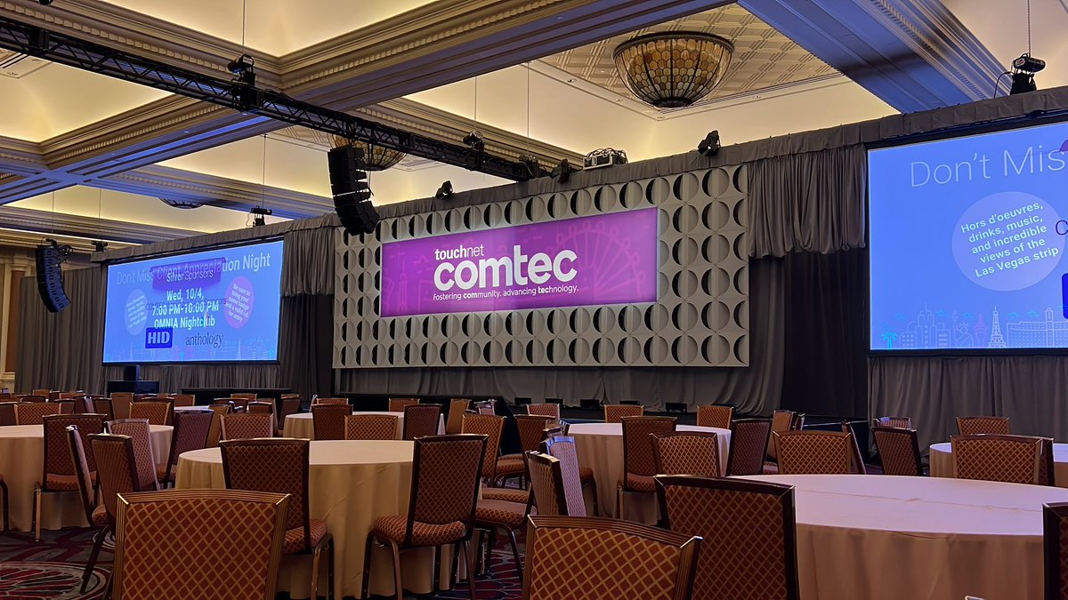 theKSUJeffAllen's tweet image. Found a ballroom ready for a conference to start. To all our attendees, welcome to Las Vegas!   Remember, what happens in Vegas gets taken back to campus to improve student experience and outcomes. 
#COMTEC2023 #touchnet
