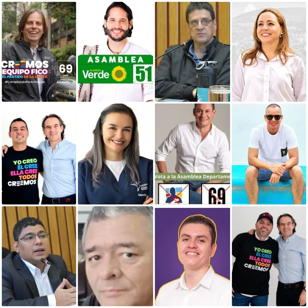 Necesitamos a los mejores líderes departamentales para elegirlos este 29 de octubre como los próximos diputados. 👍🤲

Personas honestas, con principios, buenos seres humanos y con grandes proyectos para el departamento. 

☝️ Esta es mi selección de los mejores candidatos a la