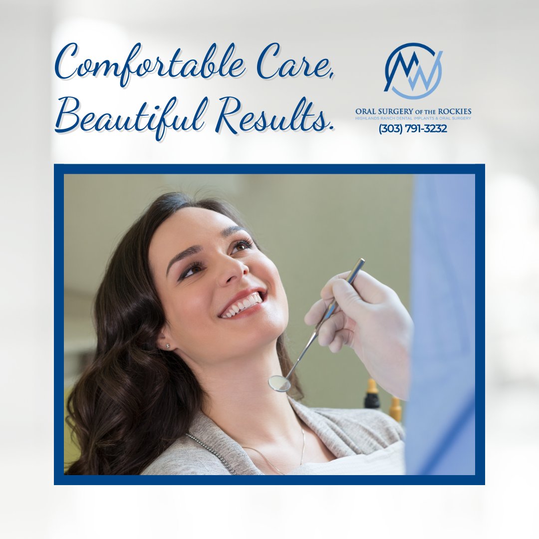 Discover the true meaning of comfort and beauty through our expert care. 💫 

📞 303-791-3232
🌐 oralsurgeryoftherockies.com 

#OralSurgery #HighlandsRanch #BeautifulSmiles #ComfortableCare #ExpertCare #DentalHealth