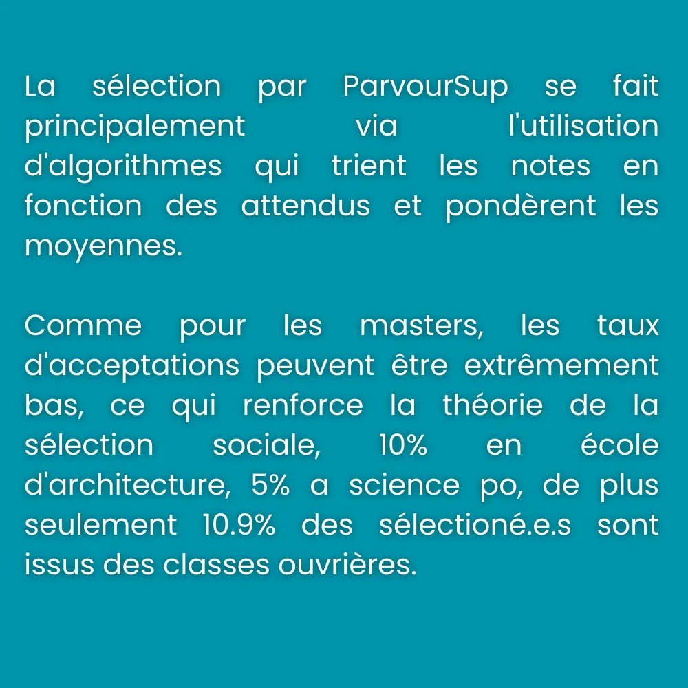 📣 STOP à la sélection !

Étudier doit être un droit, non pas un privilège ‼️

✊ L'UNEF Franche-Comté lutte contre la sélection de Parcoursup. Tu veux toi aussi te battre contre cette sélection ? Rejoins nous ! Lien en bio
