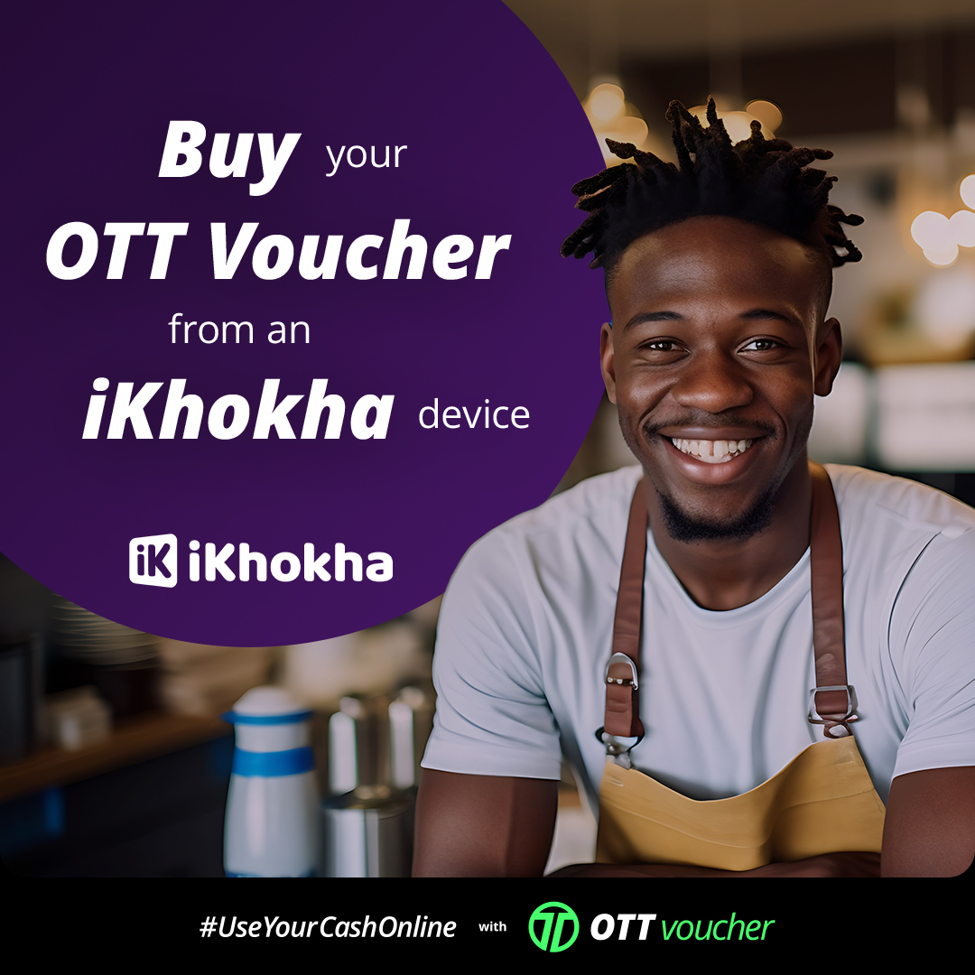 You’ve seen it. You know it. And now you can buy your OTT Voucher hassle-free at an @iKhokha device! Ask for OTT and say goodbye to complications and hello to convenience. #UseYourCashOnline #TheCashSolution