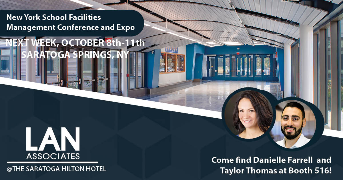 The New York School Facilities Management Conference and Expo, #NYSSFM, is next week, and LAN will be there at booth 516, found in the Main Hall. Come stop by; we hope to see you there!