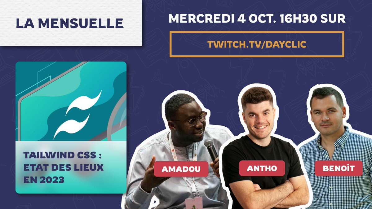 Pickbeam's tweet image. La Mensuelle, notre nouveau format arrive sur Twitch demain ! 💥

Votre nouveau rendez-vous tous les premiers mercredis du mois. Vous retrouverez des actus, des débats et des tests d’outils autour du développement web et de la Jamstack.

📅 On se retrouve Mercredi 4 Oct. à 16h30