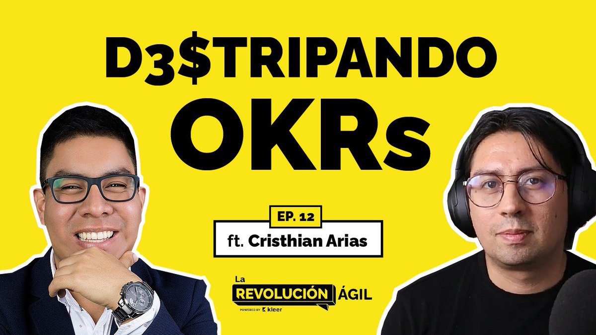 kleer_la's tweet image. Prepárate para el cierre de la segunda temporada de #LaRevoluciónÁgil ⚡
En esta conversación enriquecedora, exploramos cómo los Objetivos y Resultados Clave pueden impulsar la estrategia y operación de tu empresa.

🔗 Puedes verlo en: kl.la/LRA_Ep12
#OKRs