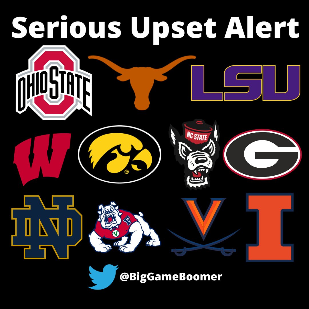 BigGameBoomer's tweet photo. 🚨Teams On Serious Upset Alert This Week🚨 https://t.co/zVxLgwcEka