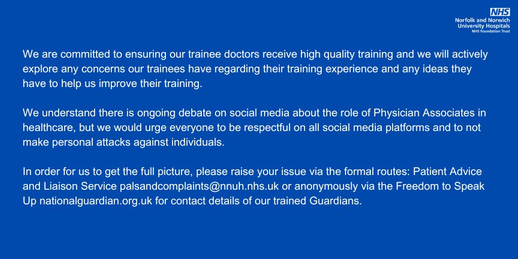 NNUH's tweet photo. @AnnonMedic36970 Hello, please see the attached statement https://t.co/ukIaapvz5w