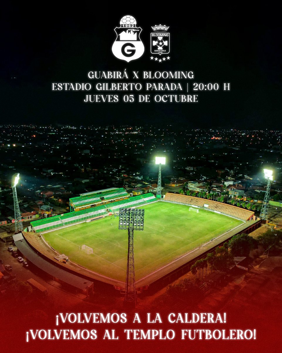 La caldera nos espera para presenciar un vibrante encuentro

Este jueves volvemos al templo futbolero, llenemos el estadio y alentemos a la #FuriaRoja ❤️⚽️
 
🆚️ <a href="/bloomingoficial/">Club Blooming</a>
📆 Jueves 5 de Octubre 
⏱️ 20:00

#OrgulloYPasión 
#ConDiosTodoEsPosible