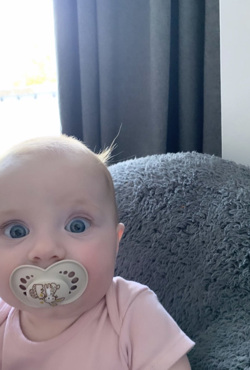 We’ve had “one of those days” but it has been so worth it to capture this pic…

She’s had very little sleep, lots of SHOUTING and lots of laughing at 🤷🏼‍♀️ I don’t know what!!! 

This expression….this hair 😂😂