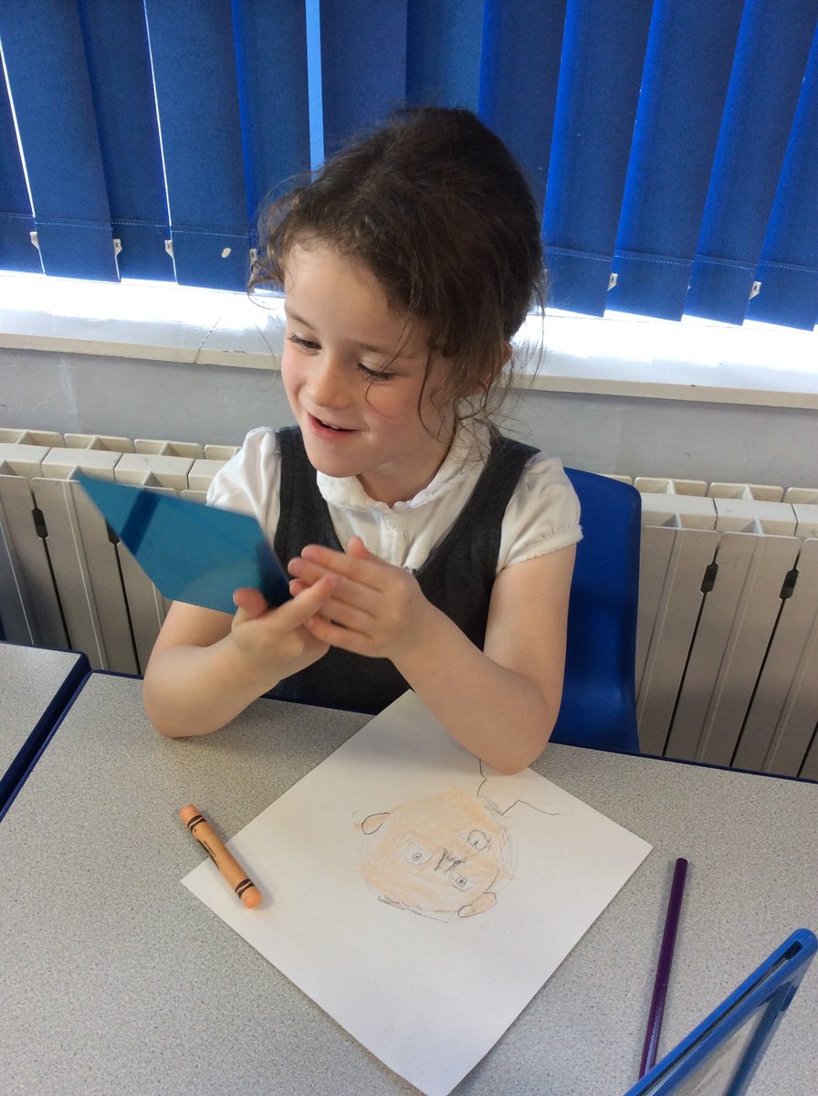 DeltaRowenaAc's tweet image. In Art, the children in Class 5 have had lots of fun with their self portrait pictures; using a variety of media, including paint and wax crayons to create the right skin tone; whilst applying their instructions from their written task. #Art #ExploringMedia #RowenaCurriculum