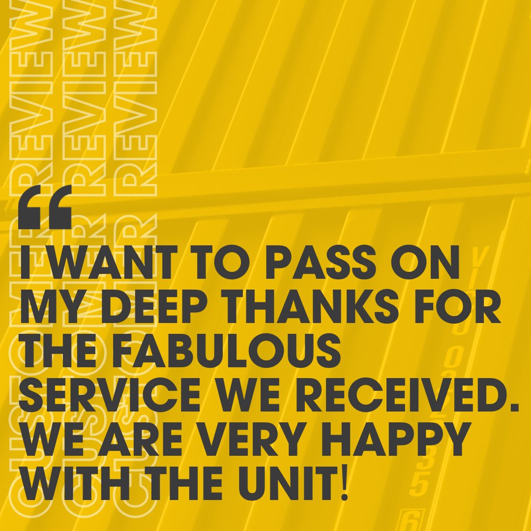 A great review from another happy Storage on Site customer!

#StorageUK #SOS #StorageOnSite #StorageNeeds #Storage