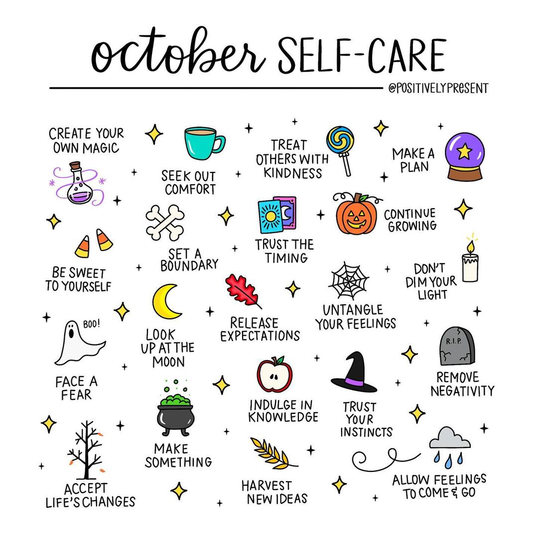 I WEIGH (@i_weigh) on Twitter photo The October-themed self care plan from <a href="/positivepresent/">Positively Present</a> is too good! Which one are you most in need of?! 🔮🍁👻🌙☕️🍭 The October-themed self care plan from <a href="/positivepresent/">Positively Present</a> is too good! Which one are you most in need of?! 🔮🍁👻🌙☕️🍭