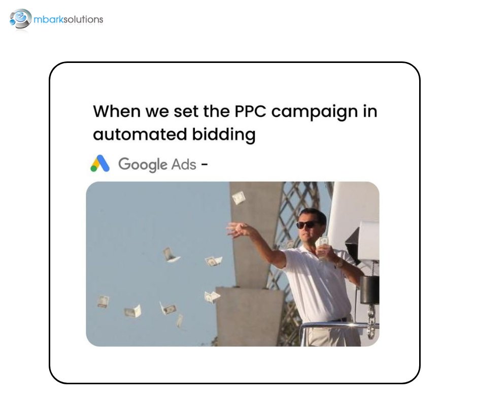 embarksolution's tweet image. Share if you can relate.

#automatedppc #ppcautomation #biddingautomation #efficiencyboost #digitalmarketing #campaignoptimization #ppcmastery #handsfreeppc #smartbidding #campaignmanagement #ppcsuccess #automationwin #effortlessppc