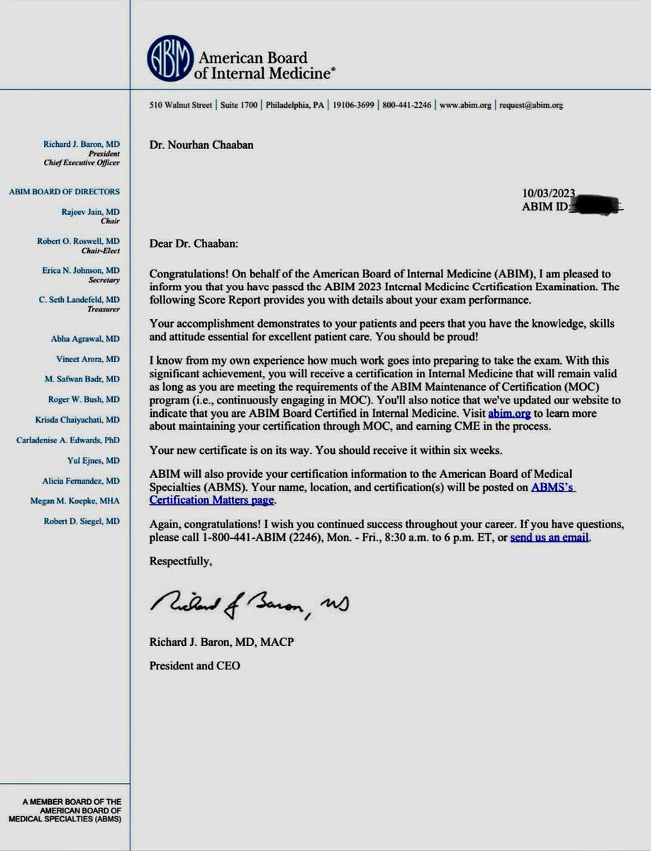 🎉 Exciting News! 🎉 I am thrilled to share that I am officially board certified in internal medicine! 
Thank you to my family, mentors, colleagues, and friends for their support on this journey. #ABIMCertified👩🏻‍⚕️ <a href="/KUSM_Wichita/">KU School of Medicine-Wichita</a>