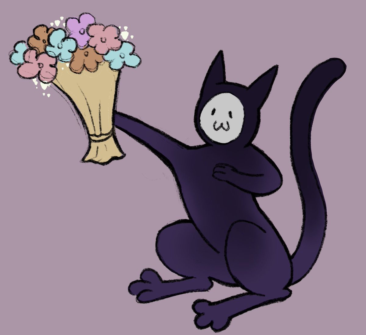 PolanskiKot's tweet photo. @h0tcapuccino Gracias a ti por el bello apoyo que le brindas mis dibujos :’) 

Mereces unas flores https://t.co/OBObL2eGU8