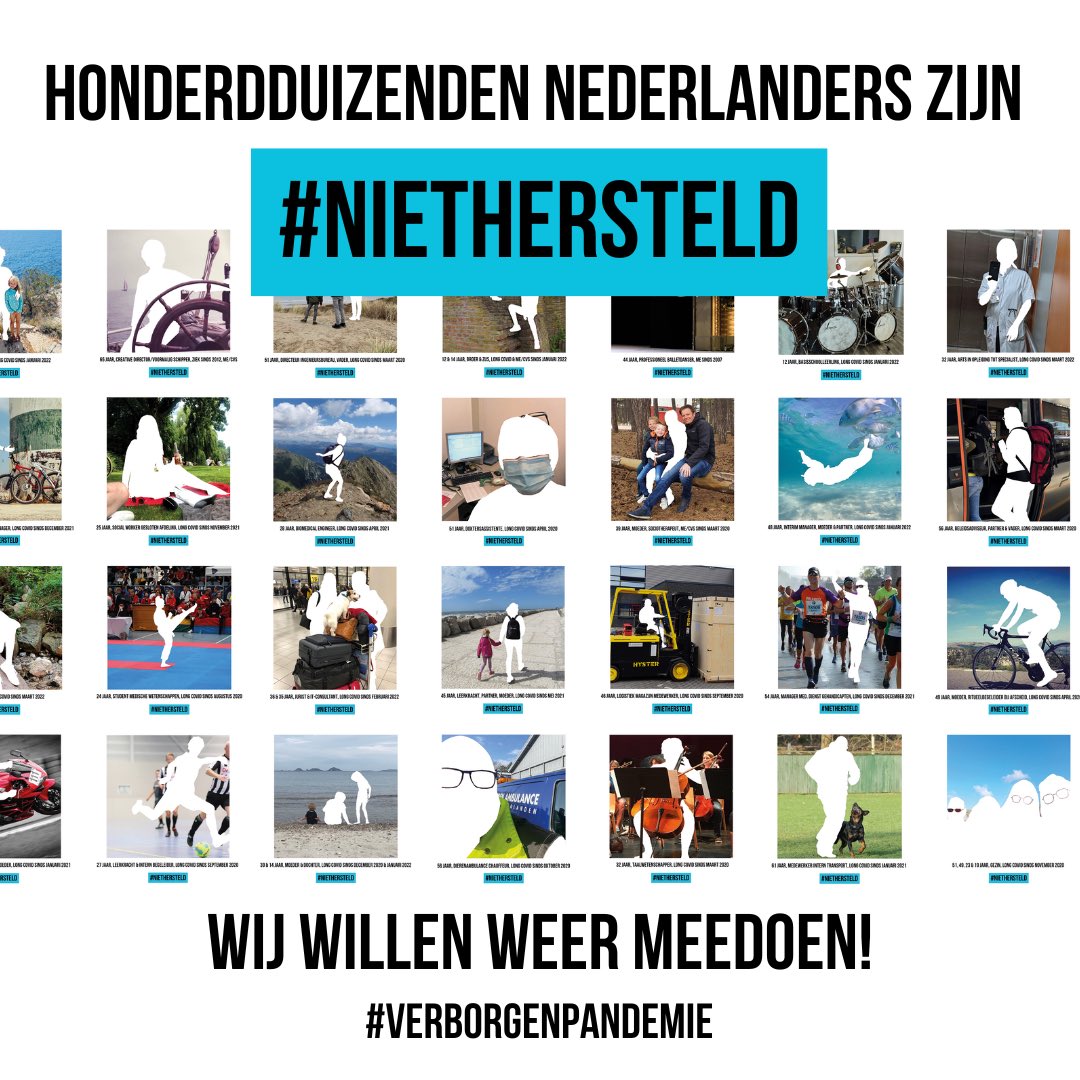 NietHersteld's tweet photo. 📣Laat van je horen! - #VerborgenPandemie

De meesten van ons kunnen morgen helaas niet aanwezig zijn in Den Haag om naar het debat te kijken. Laat daarom vandaag en morgen online van je horen onder #VerborgenPandemie! Hieronder afbeeldingen die je kunt gebruiken! 👇🏻 https://t.co/kM971qiWXj