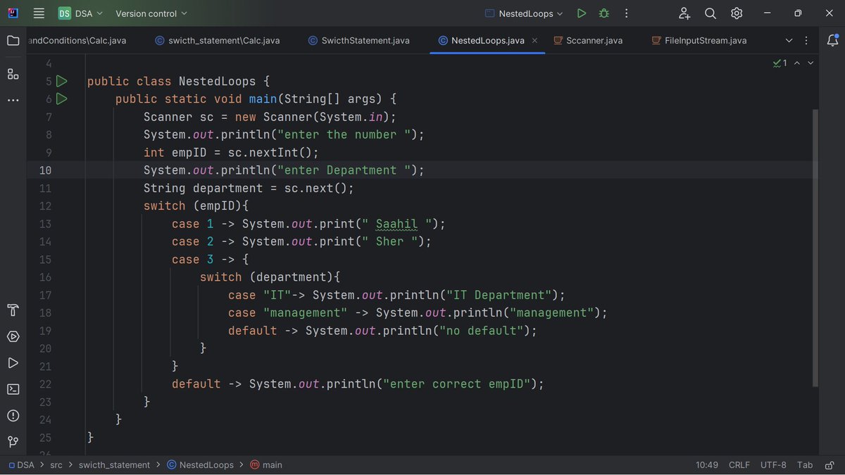 Sahilsher2710's tweet image. Day 61 of #75dayscodechallenge
📌 OK guys be honest
Today, I studied DSA for 2 hrs
>Lecture(switch statement)
1:20 hour
> Solve one problem
#10ODaysOfCode
#dsawithkunal #buildinpublic
#CodeNewbie #Weekday