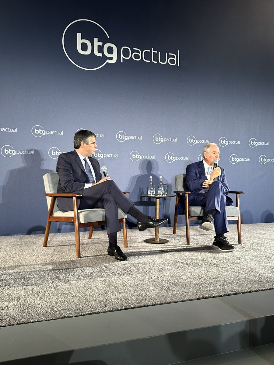André Esteves recebe agora no BTG CEO Conference, Stephen Schwartzman, CEO e Co-Founder da Blackstone!