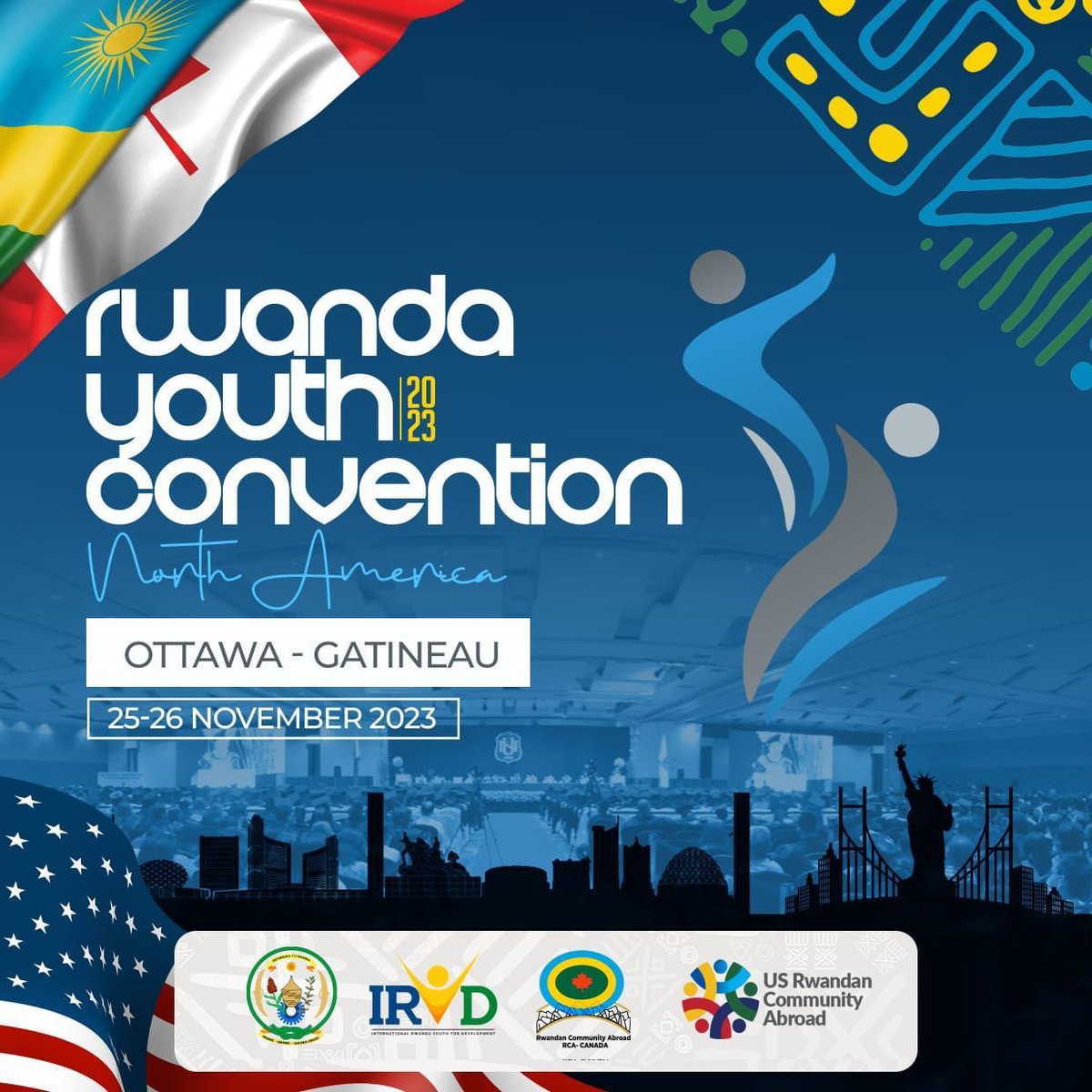 RwandainCanada's tweet photo. Registration for Rwanda Youth Convention North America 2023 taking place on November 25-26 in Ottawa-Gatineau is now officially open! 

Kindly note registration is free but... https://t.co/E6Xo1JVjBE