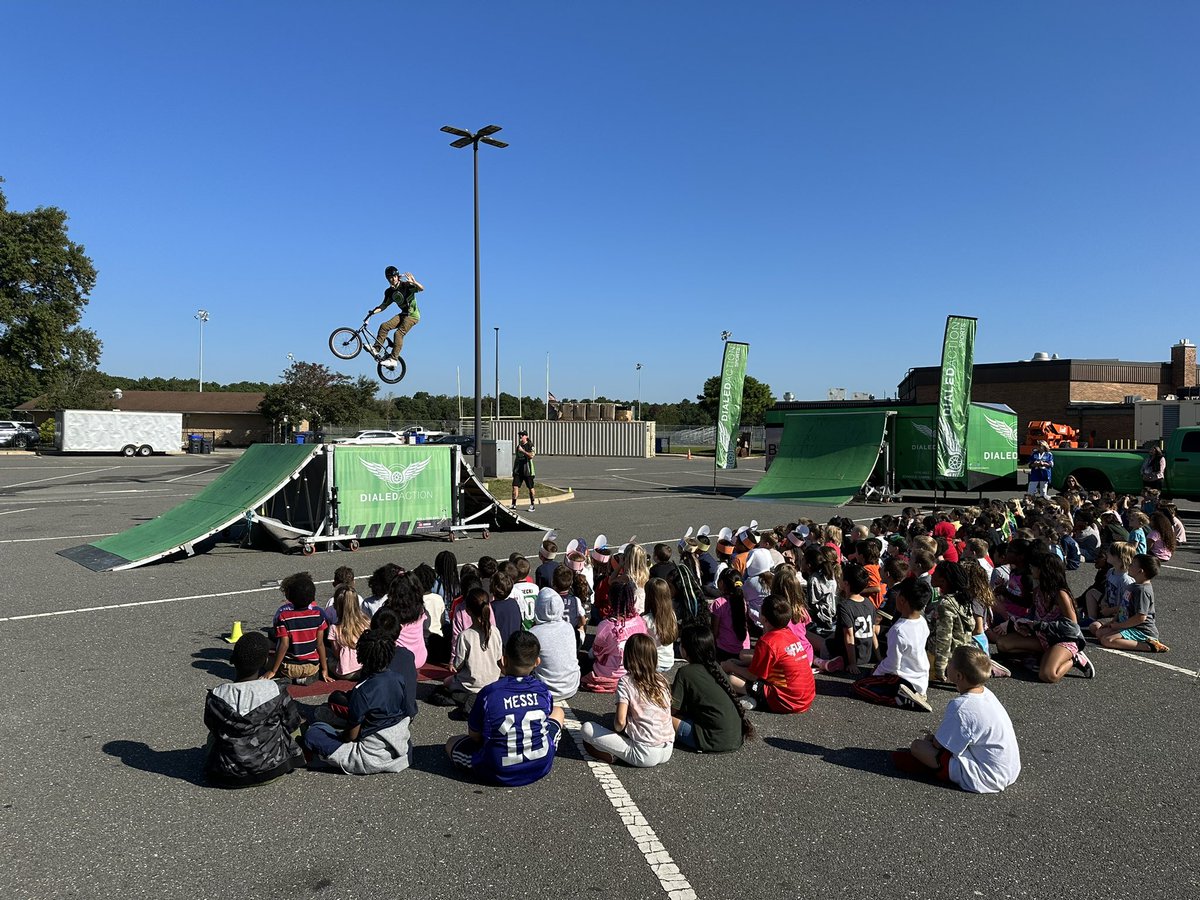<a href="/VMESMustangs/">VMESMustangs</a> are having the best day on Day 2 of the Week of Respect! We started our day with an incredible BMX Assembly!! Wow! Such great tricks with an ever better message!