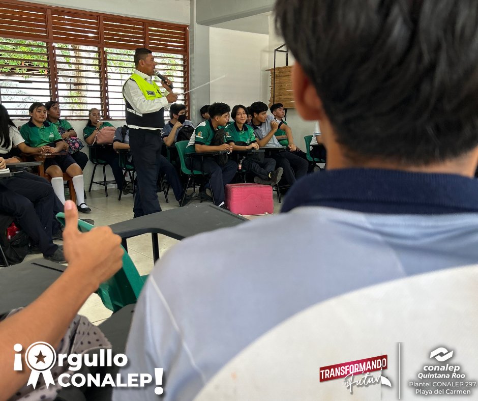 Nuestros Jaguares Negros participan en charla de ❞𝗘𝗱𝘂𝗰𝗮𝗰𝗶𝗼́𝗻 𝗩𝗶́𝗮𝗹❞ a cargo de personal de la Dirección de Seguridad Pública y Tránsito del Municipio de Solidaridad ¡𝗚𝗥𝗔𝗖𝗜𝗔𝗦📷