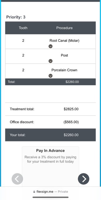 Went to the emergency dentist cuz i cracked my back molar really bad and this is what it costs for just