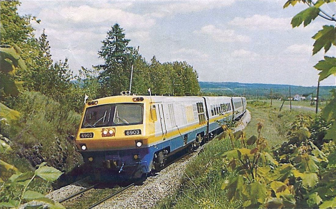 A great example of Canadian design nationalism the LRC (light rapid comfortable) was intended to be the backbone of VIA rail's fleet capable of high speeds on conventional tracks by tilting. Designed in partnership with Alcan and thus was made of aluminum.  #bchist #cndhist