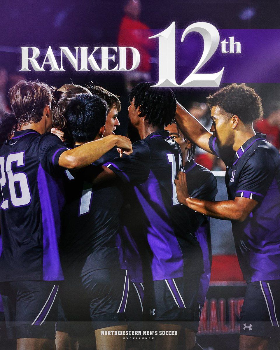 NUMensSoccer's tweet image. 1️⃣2️⃣🚀

'Cats up to #12 in the @UnitedCoaches Poll!