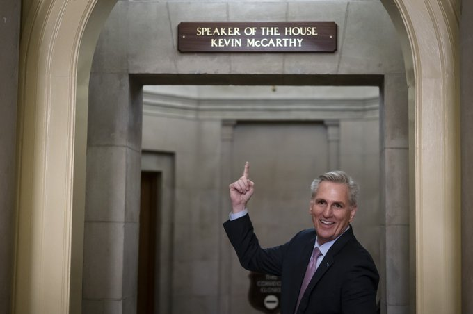 WallStreetMav's tweet photo. Now that Kevin McCarthy has been removed as Speaker, there will be a new vote. 

Matt Gaetz and his small group of Conservatives (6 to 11) will be able to hopefully hold the new Speaker's feet to the fire. What changes?

1) Ukraine funding eliminated?
2) Spending bill in less than 45 days with real cuts?

Any replacement Speaker can't do a deal with the Democrats because that new Speaker will be immediately removed. This is getting interesting.