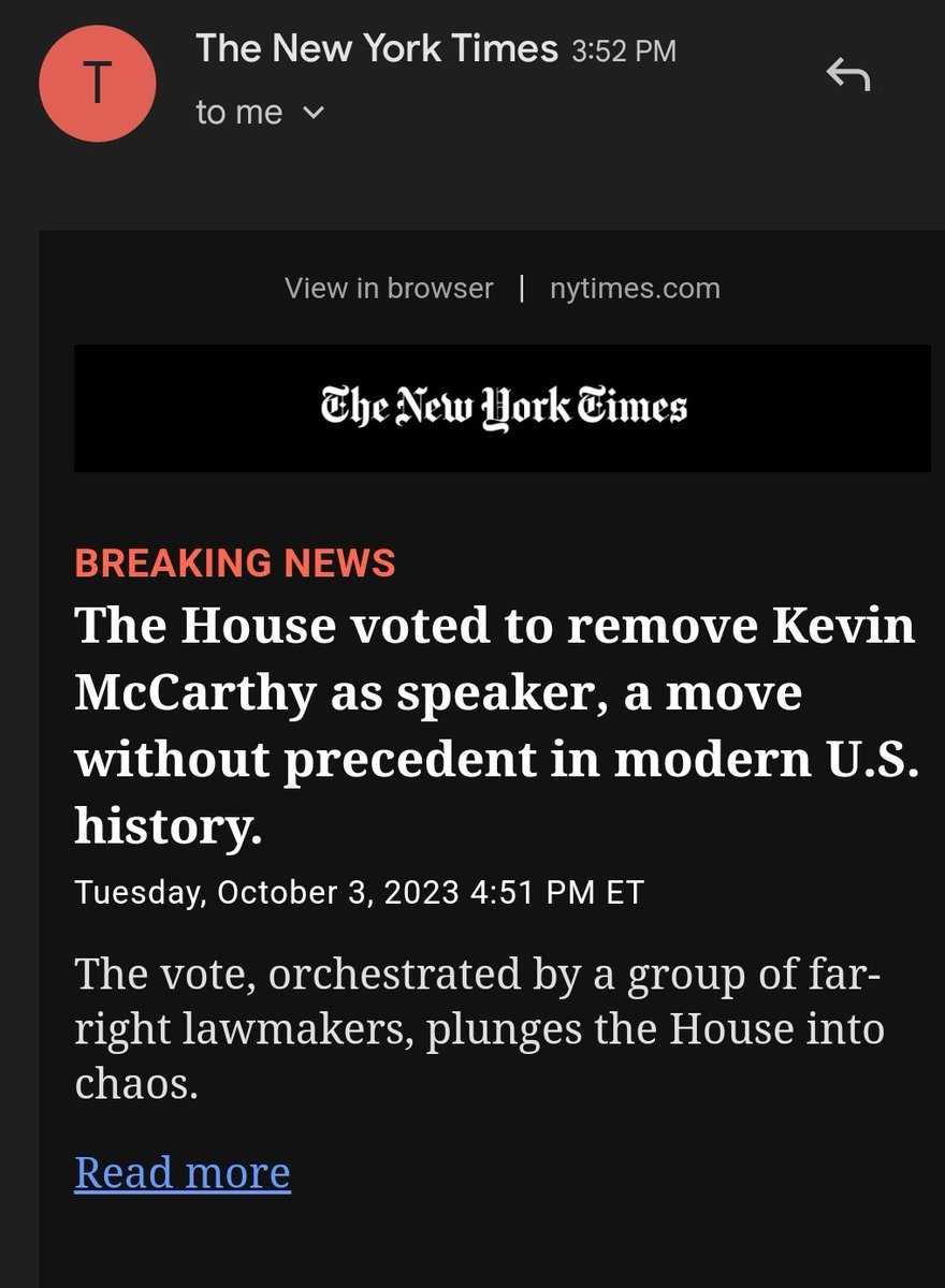 zzzZoeyKirby's tweet image. #RemoveMcCarthy BREAKING via The New York Times