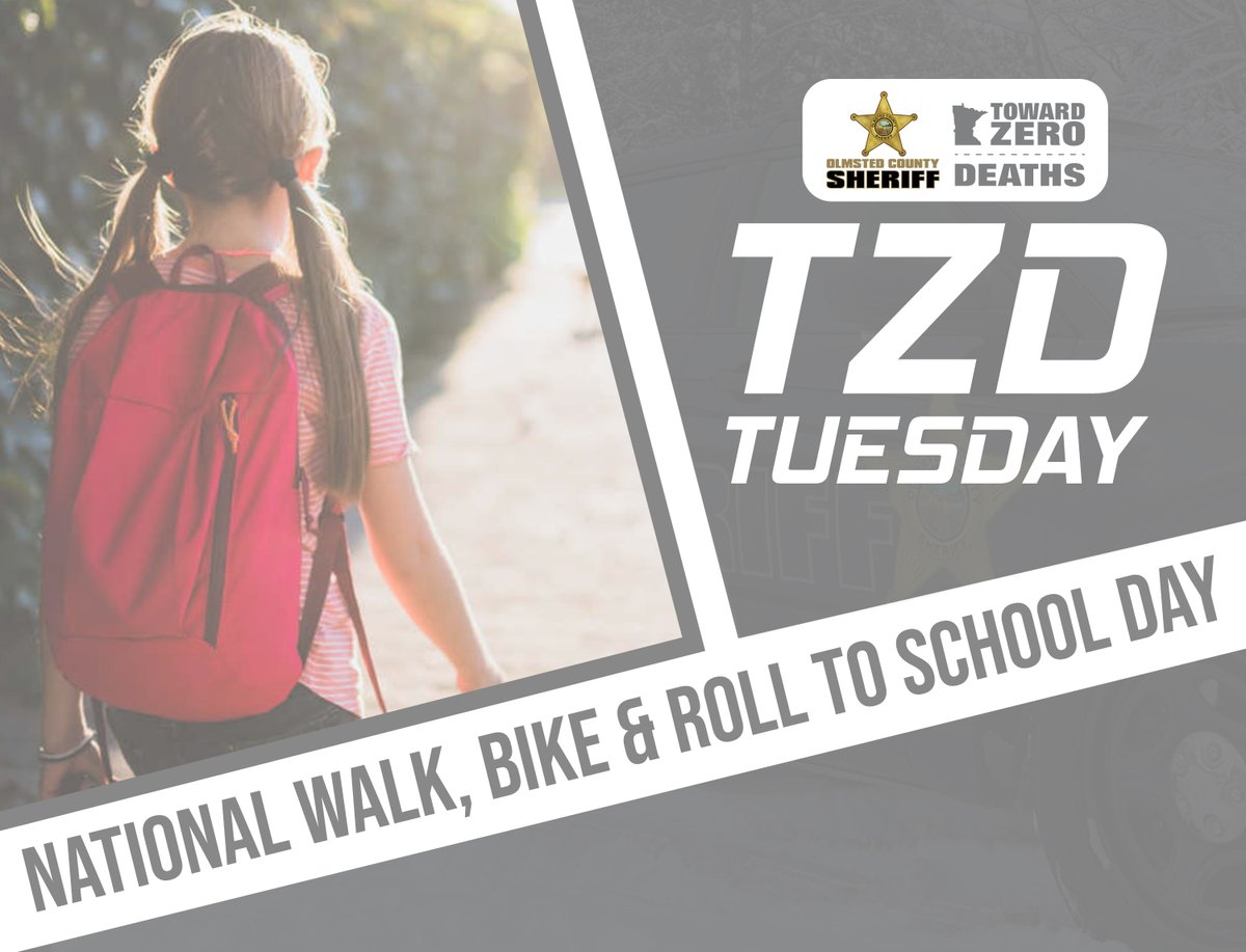 #TZDTuesday: National Walk, Bike & Roll to School Day (Wednesday, Oct. 4) stresses the importance of physical activity and brings attention to pedestrian safety.

👉 olmstedcounty.gov/government/cou…

#OlmstedCounty