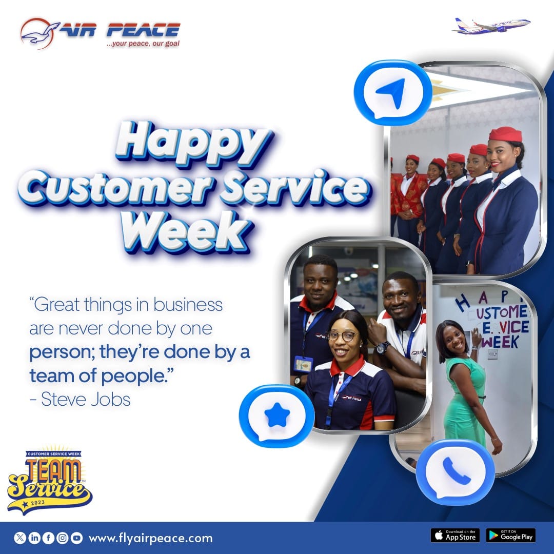 MustaphaMainaUm's tweet photo. Thank you for choosing Air Peace. *Your PEACE, our GOAL!!!🙏🏼
#LetsGoBranchless https://t.co/dxT0BxBsQW
