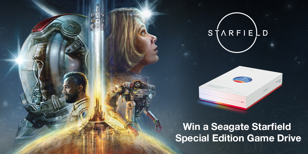 seagategaming's tweet image. 🛸 It's the final call! Hop aboard the Seagate Starship and win a 5TB Game Drive! #seagategaming #StarfieldGameDrive #Xbox 🚀 Retweet &amp;amp; Win!

T&amp;amp;C: seagate.media/60109ovij