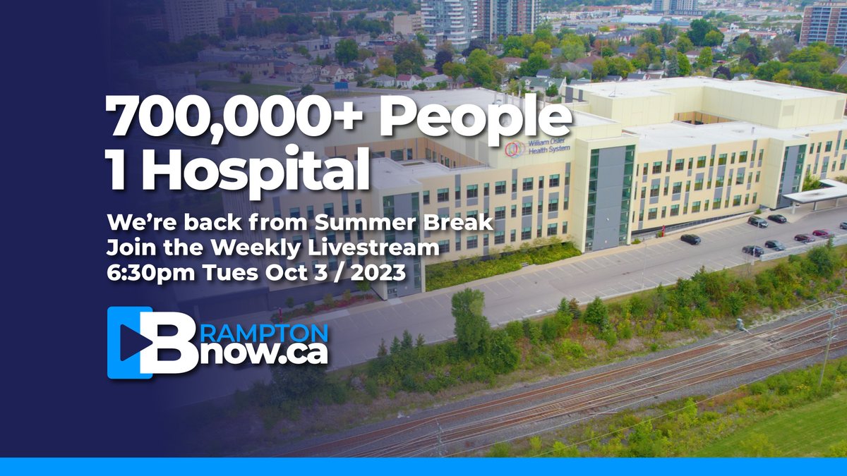 We're back from summer break. See you at 6:30pm #Brampton.