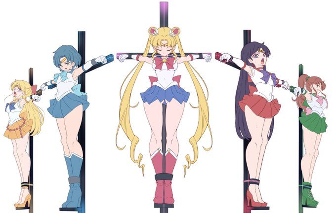 毎日セーラー戦士磔健康生活も今日でラスト。

ついに月野さんまでもが磔にされセーラー戦士は全滅し、妖魔たちとの戦いに完全な決着がつけられたのであった!君はどの惑星にする? 