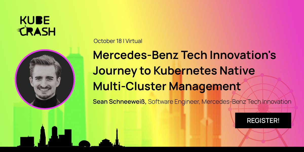 Don’t miss this KubeCrash talk: Mercedes-Benz Tech Innovation's Journey to Kubernetes Native Multi-Cluster Management by <a href="/SeanSchneeweiss/">Sean Schneeweiß</a>. Register today! 🚀 kubecrash.io