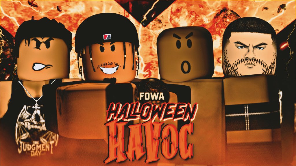 FOWARBLX_'s tweet photo. The Winner Of This Four Way Will Join The FOWA Championship Match! It Will Be Sam Priest vs Parmelo Hayes vs @1017Kingaroonie vs Unknown Orton Live At #FOWAHalloweenHavoc! https://t.co/fN26dbu7o6