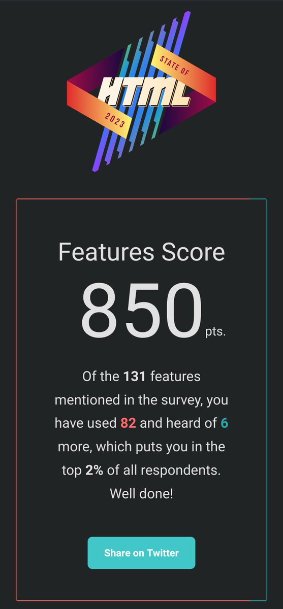 dr_sensor's tweet image. #StateOfHTML is really beautiful survey 😍
I highly recommend for everyone to fill out this survey. It's through fully crafted. survey.devographics.com/survey/state-o…