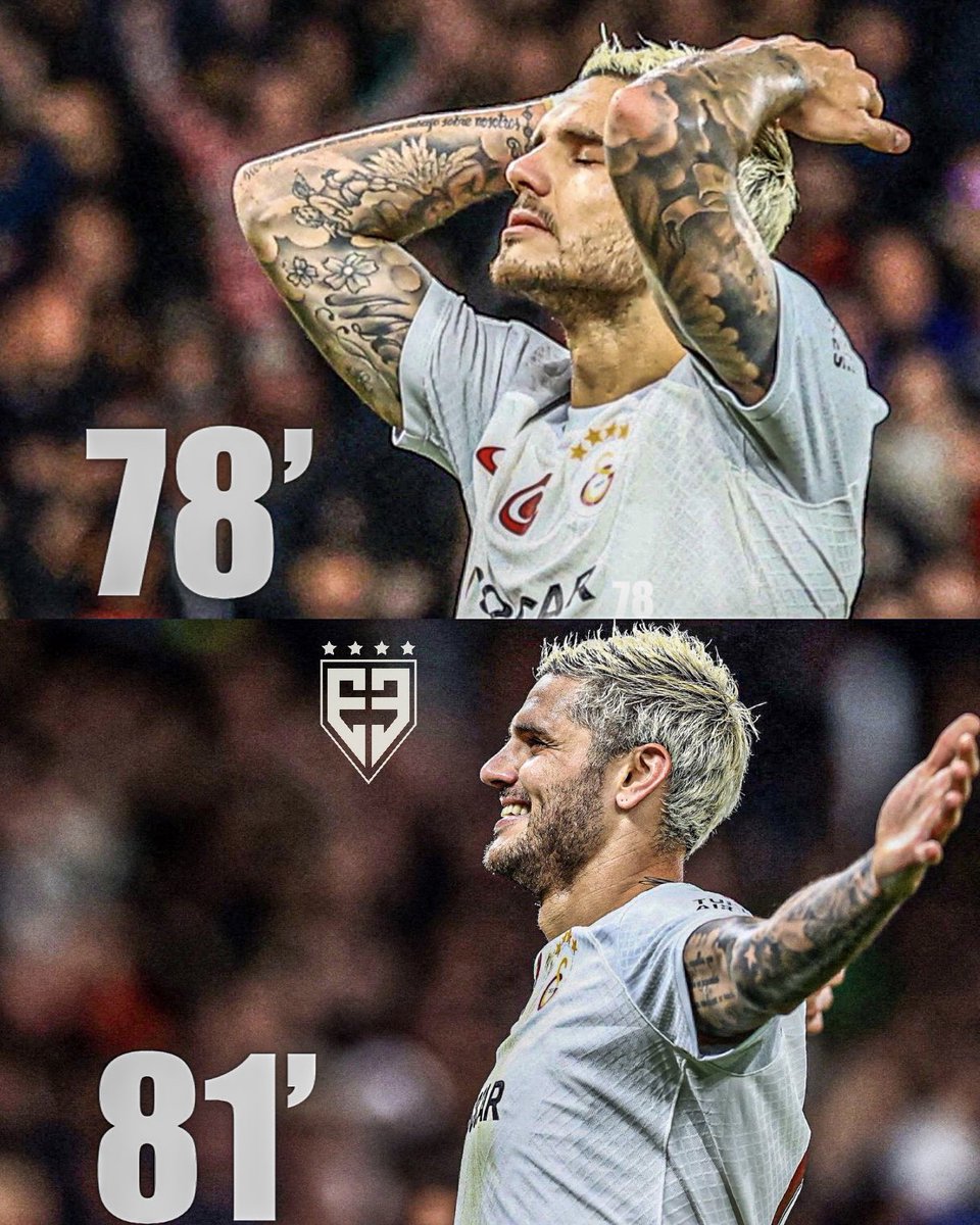 Aralarında sadece 3 dakika var.

Mauro Icardi zoru sever…