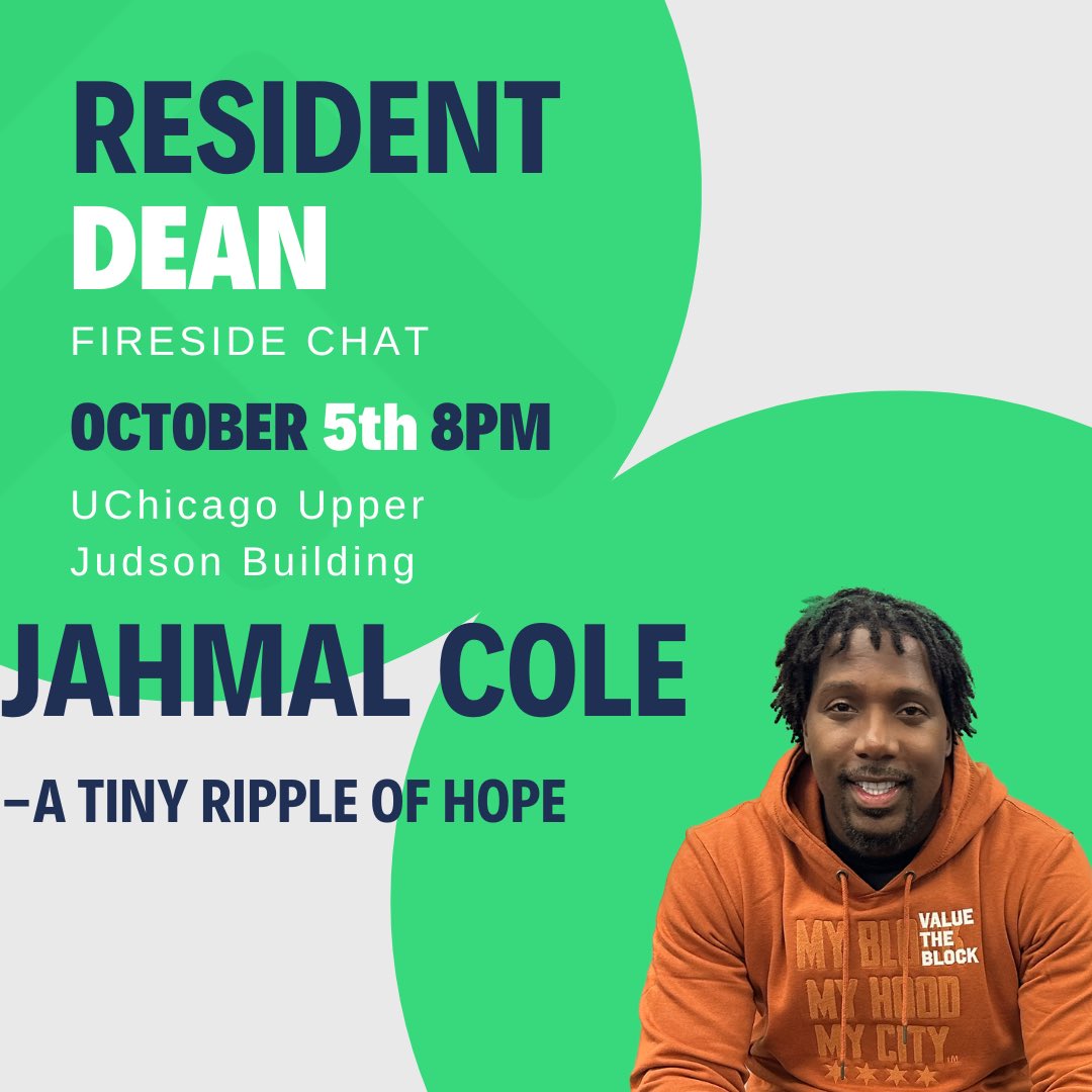 Don't miss Jahmal's fireside chat at UChicago this Thursday, where he'll dive into the his featured film, “ A Tiny Ripple of Hope.' We appreciate the opportunity to be part of this chat!