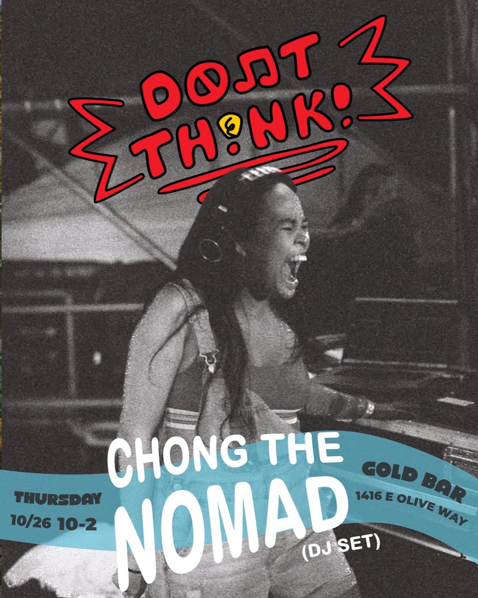 Got an all new cast of characters joining me at Don’t Think! at @goldbarsea this month! New guest DJs rocking with me every Thursday

Put some dates in your calendar and come out to the best party on a Thursday for one year straight! ☝🏼🥳🚫🧠
