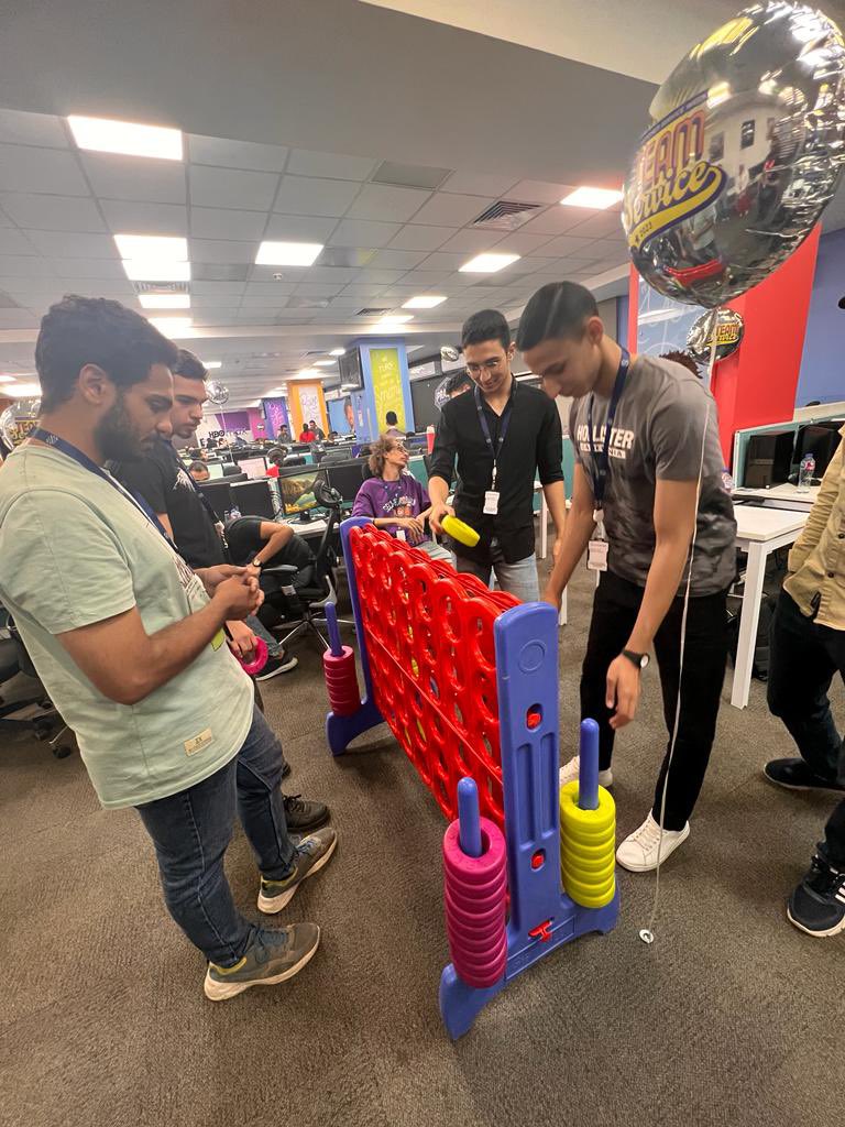ashleaugo's tweet photo. Connect 4 day at our Sutherland Alexandria site🇪🇬 celebrating Customer Service Week!  Connecting with the customer is just as fun! 🤩 @1AnthonyHancock @GarciaBeProud #CustomerServiceWeek #Sutherland #StrategicPartnership https://t.co/0LlPFFawdW