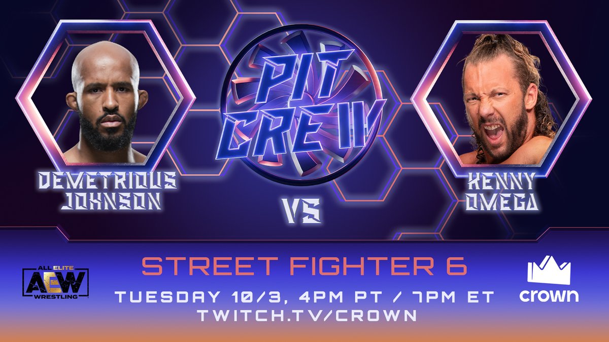MeesterKeem's tweet photo. 🔥MMA FIGHTER VS. PRO WRESTLER... BUT IN A VIDEO GAME?! COUNT ME IN.🔥

🥊@MightyMouse vs. @KennyOmegamanX
🎮Street Fighter VI

Let's watch this go down together at  https://t.co/2tPq4R7ppu right now!! #AD #crownpartner https://t.co/9BsgxMIyqS
