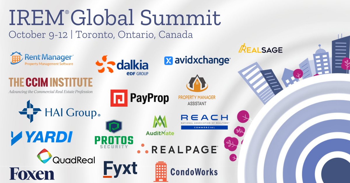 The #IREM Global Summit is less than one week away! Be sure to save time to visit our wonderful exhibitors showcasing the latest in industry products, resources, and tools. #IREMimpact
