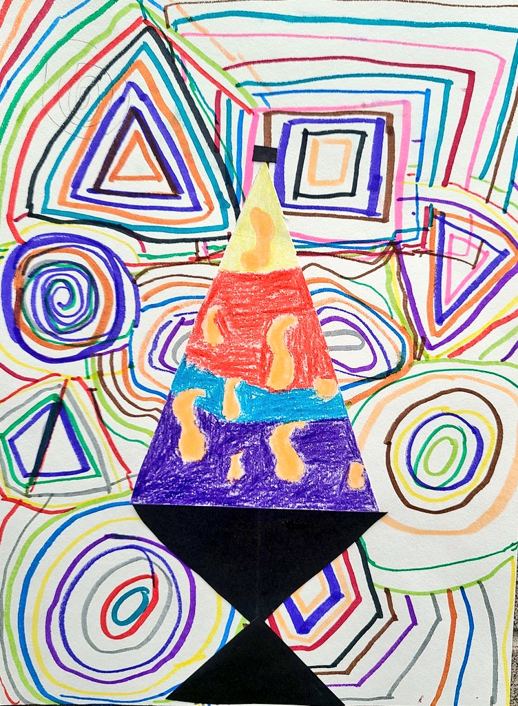 MissLugo_'s tweet photo. 2nd grade Ss combined geometric and organic shapes to create groovy lava lamp artwork! @BrightAcadFISD #FISDfineartsleads https://t.co/656kYkmVCK