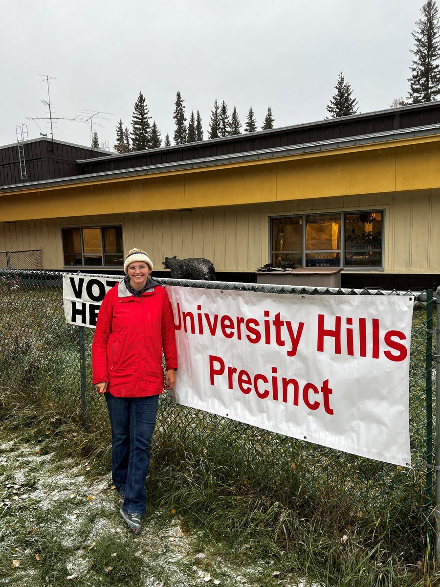 ITS ELECTION DAY! I voted before going to work this morning, have you voted yet? Polls close at 8! #akleg #akelect

You can find your polling place here: akelections.maps.arcgis.com/apps/webappvie…