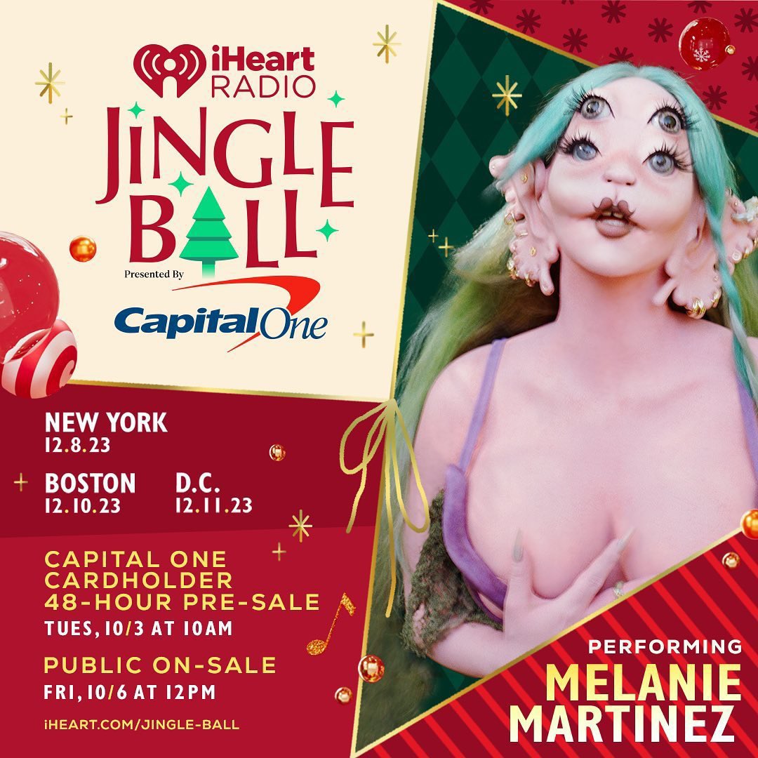 CRYBABY_FR's tweet photo. Melanie se produira au Jingle Ball de cette année les 8,10 et 11 décembre prochains! 🎄❄️ https://t.co/sCoVl9xL7S